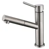 Clearwater Sirius Top Lever Mono Kitchen Mixer with Swivel Spout and Pull Out Aerator - Stainless Steel