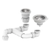 Clearwater Sonnet 90mm & 60mm Basket Strainer Waste Kit For 1.5 Bowl Kitchen Sinks