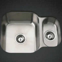 Clearwater Tango 1.5 Bowl Brushed Stainless Steel Undermount Sink & Waste - 580 x 450mm