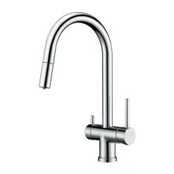 Clearwater Toledo Twin Lever Pull Out Spray Mono Kitchen Mixer and Cold Filtered Water Tap