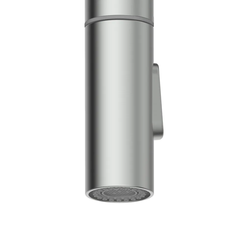 Clearwater Topaz Twin Lever Mono Pull Out Spray Kitchen Mixer with Knurled Handles