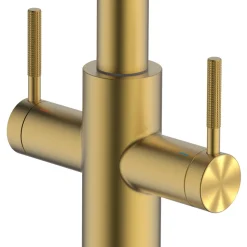 Clearwater Topaz Twin Lever Mono Kitchen Mixer with 'Twist & Spray' Spout and Knurled Handles