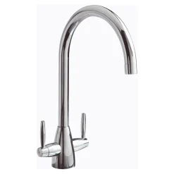 Clearwater Tutti Twin Lever Mono Sink Mixer with Swivel Spout