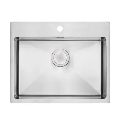 Clearwater Urban 1 Bowl Brushed Stainless Steel Kitchen Sink & Waste Kit - 660 x 515mm