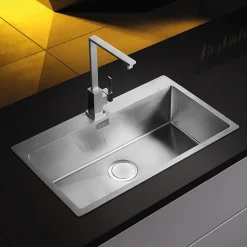 Clearwater Urban 1 Bowl Brushed Stainless Steel Kitchen Sink & Waste Kit - 660 x 515mm