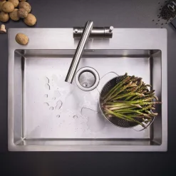 Clearwater Urban 1 Bowl Brushed Stainless Steel Kitchen Sink & Waste Kit - 660 x 515mm