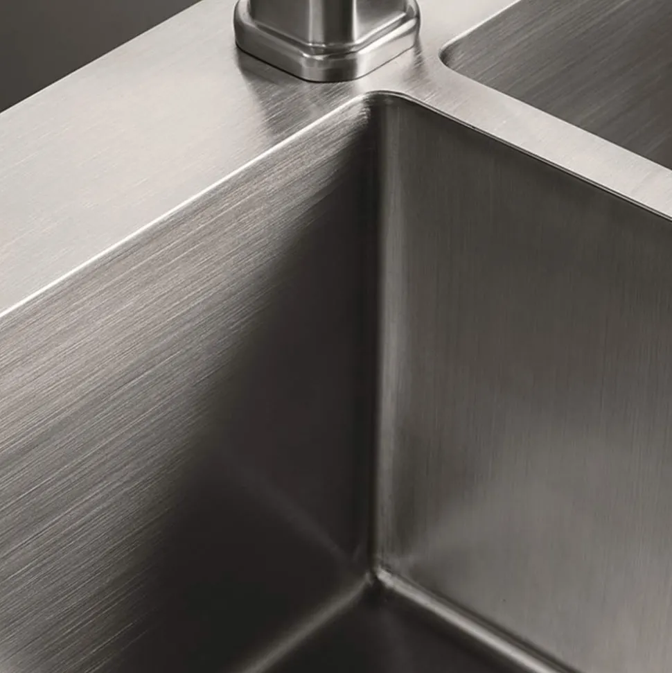 Clearwater Urban 1 Bowl Brushed Stainless Steel Kitchen Sink & Waste Kit - 540 x 510mm