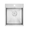 Clearwater Urban 1 Bowl Brushed Stainless Steel Kitchen Sink & Waste Kit - 440 x 510mm