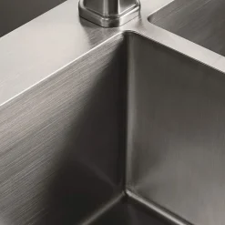 Clearwater Urban 1 Bowl Brushed Stainless Steel Kitchen Sink & Waste Kit - 440 x 510mm