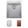 Clearwater Urban Smart 1 Bowl Stainless Steel Kitchen Sink, Integrated Accessories & Automatic Waste - 440 x 520mm