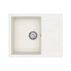Clearwater Vesta 1 Bowl Granite Composite Kitchen Sink with Reversible Drainer - 620 x 500mm