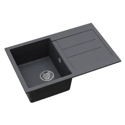 Clearwater Vesta 1 Bowl Granite Composite Kitchen Sink with Reversible Drainer - 780 x 500mm