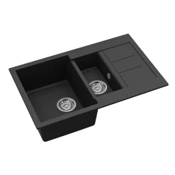 Clearwater Vesta 1.5 Bowl Kitchen Sink with Reversible Drainer - 800 x 500mm