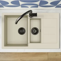 Clearwater Vesta 1.5 Bowl Kitchen Sink with Reversible Drainer - 800 x 500mm