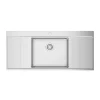 Clearwater Xeron B50 Single Bowl Brushed Stainless Steel Sink with Double Drainer & Waste - 1160 x 520mm