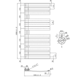 CLEO Open-Side Heated Towel Rail