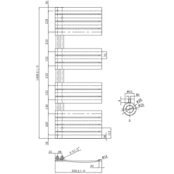 CLEO Open-Side Heated Towel Rail