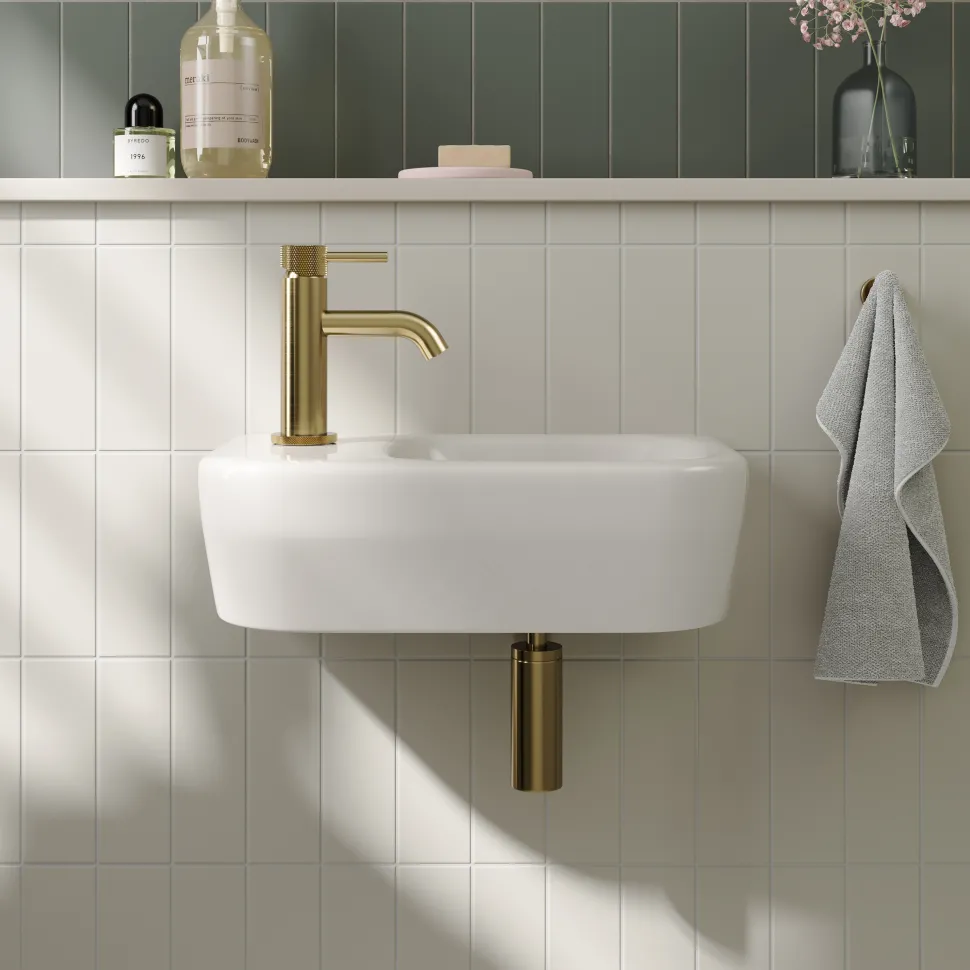 Cooper Wall Hung Cloakroom Basin - 360 x 215mm