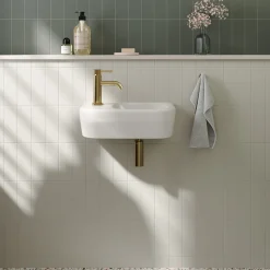 Cooper Wall Hung Cloakroom Basin - 360 x 215mm