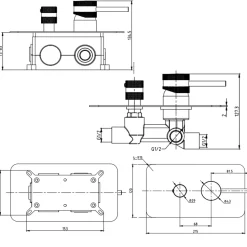 Core Concealed Manual Dual Outlet Valve