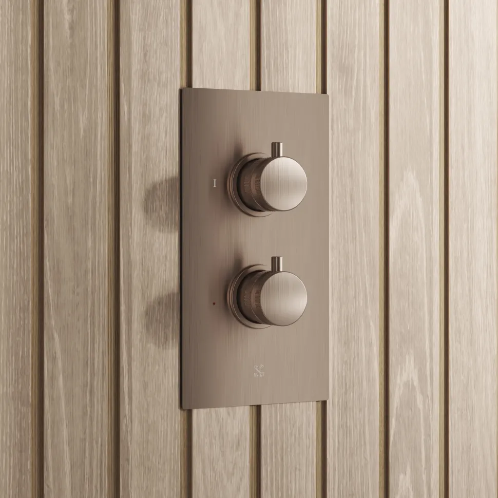 Core Concealed Thermostatic Valve, Fixed Head & Shower Handset Kit