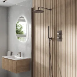 Core Concealed Thermostatic Valve, Fixed Head & Shower Handset Kit