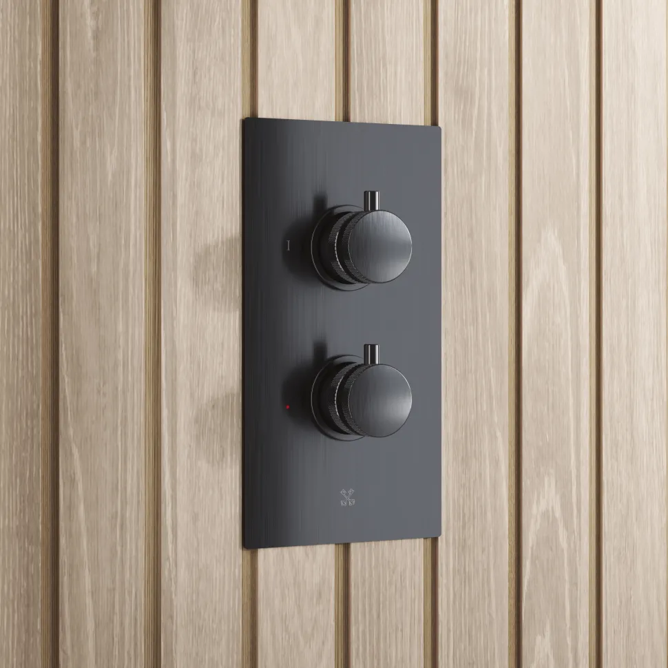 Core Concealed Thermostatic Valve, Fixed Head & Shower Handset Kit