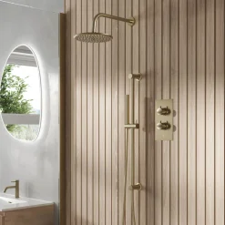 Core Concealed Thermostatic Valve, Fixed Head & Shower Rail Kit