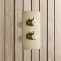 Core Concealed Thermostatic Valve, Fixed Head & Shower Rail Kit