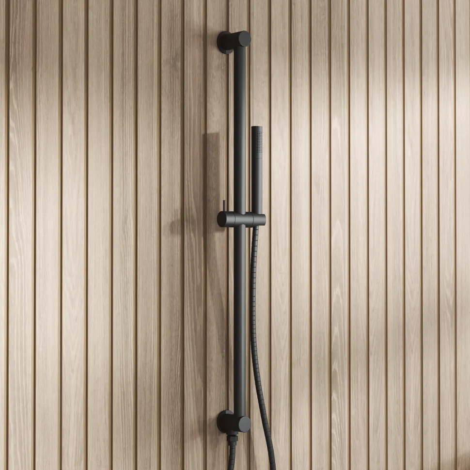 Core Concealed Thermostatic Valve, Fixed Head & Shower Rail Kit