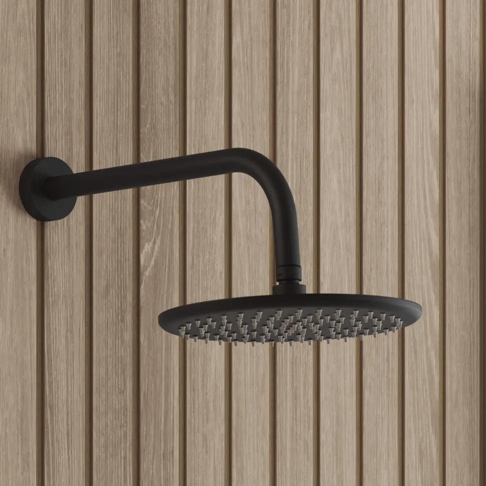 Core Concealed Thermostatic Valve, Fixed Head & Shower Rail Kit