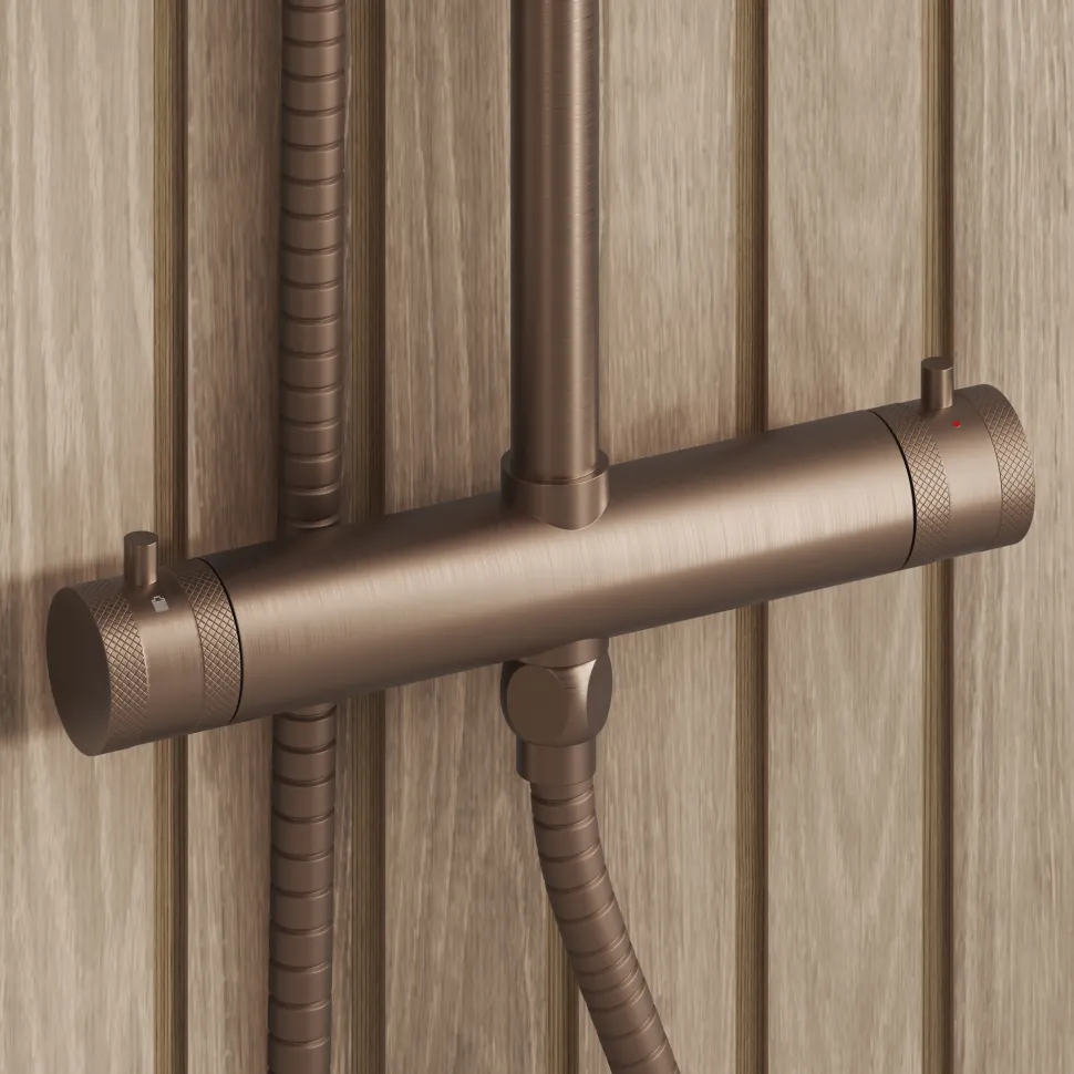 Core Exposed Thermostatic Rigid Riser Shower Kit