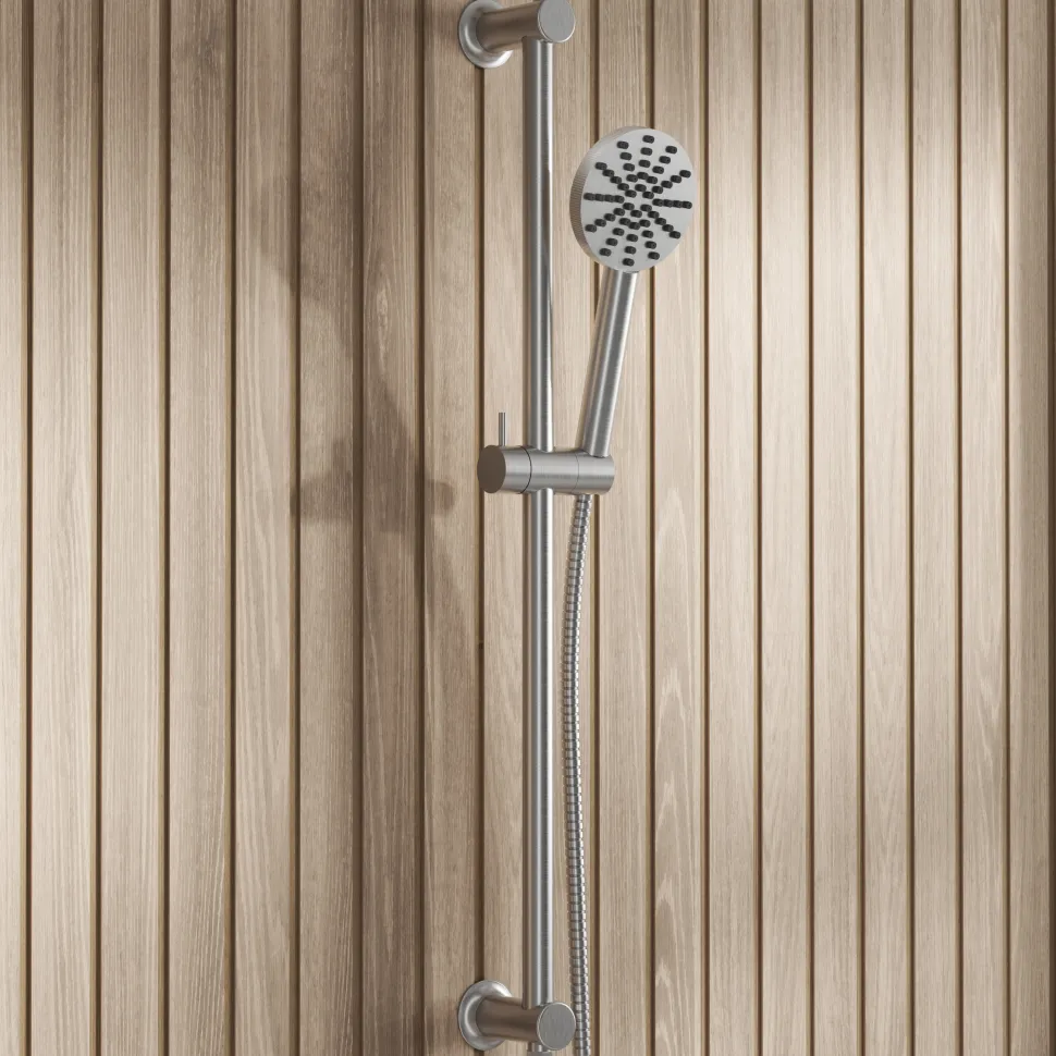 Core Fluted Slide Rail Shower Kit, Shower Handset & Hose