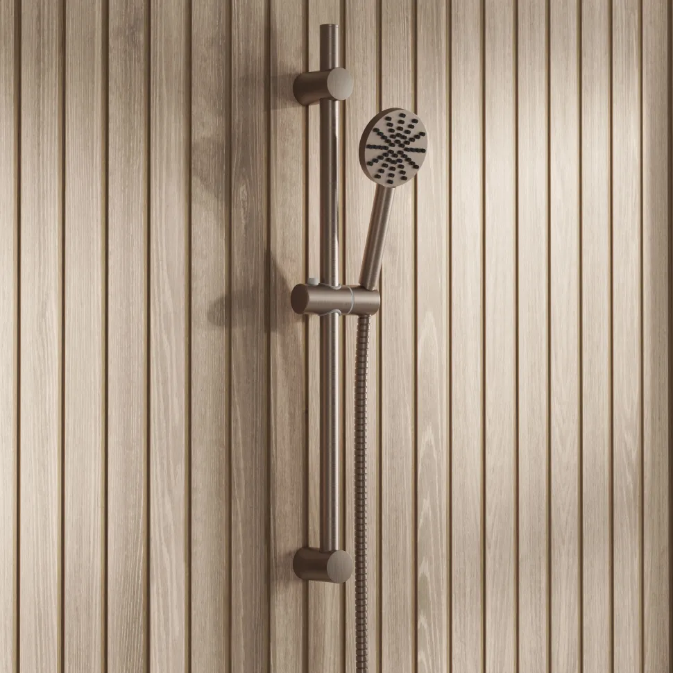 Core Fluted Slide Rail Shower Kit, Shower Handset & Hose