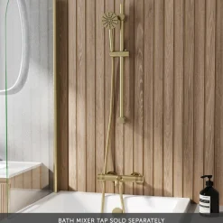 Core Fluted Slide Rail Shower Kit, Shower Handset & Hose
