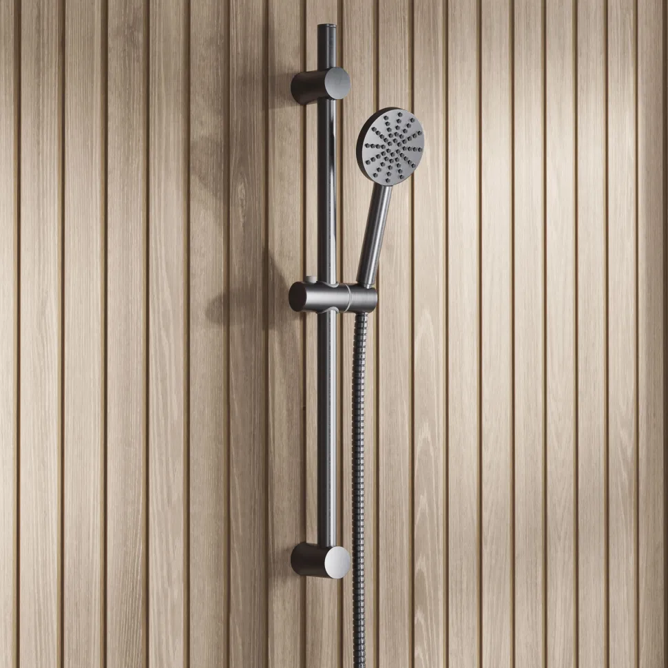 Core Fluted Slide Rail Shower Kit, Shower Handset & Hose