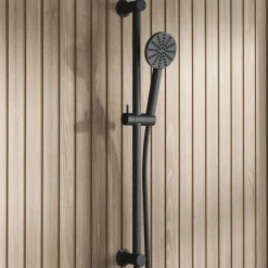 Core Fluted Slide Rail Shower Kit, Shower Handset & Hose with Integrated Elbow