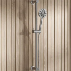 Core Fluted Slide Rail Shower Kit, Shower Handset & Hose with Integrated Elbow