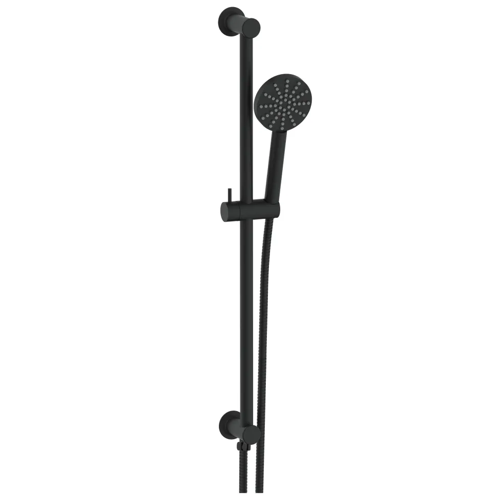 Core Fluted Slide Rail Shower Kit, Shower Handset & Hose with Integrated Elbow
