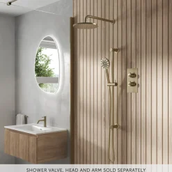Core Fluted Slide Rail Shower Kit, Shower Handset & Hose with Integrated Elbow
