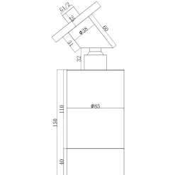 Core Fluted Spotlight Shower Head