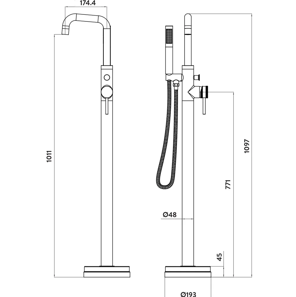 Core Freestanding Bath Shower Mixer Tap