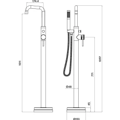 Core Freestanding Bath Shower Mixer Tap