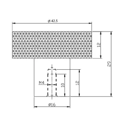 Core Knurled Furniture Handle
