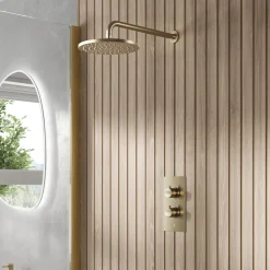 Core 1 Outlet Concealed Shower Valve & Wall Mounted Fixed Shower Head