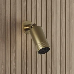 Core 1 Outlet Concealed Shower Valve & Wall Mounted Fluted Spotlight Shower Head