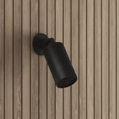 Core 1 Outlet Concealed Shower Valve & Wall Mounted Fluted Spotlight Shower Head