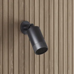 Core 1 Outlet Concealed Shower Valve & Wall Mounted Fluted Spotlight Shower Head
