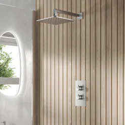 Core 1 Outlet Concealed Valve & Fixed Wall Mounted Square Shower Head