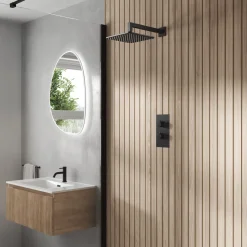 Core 1 Outlet Concealed Valve & Fixed Wall Mounted Square Shower Head